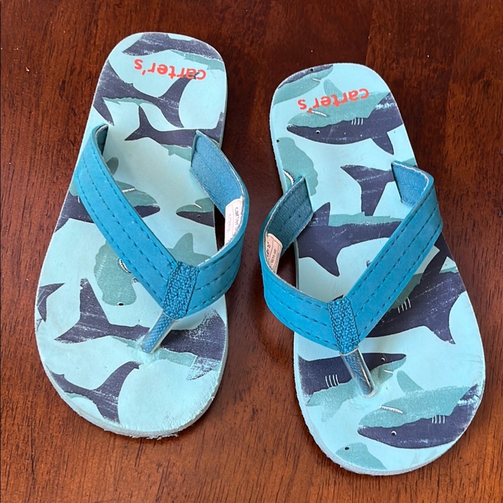 Carter’s Shark Flip-flops Sz XL (11-12)